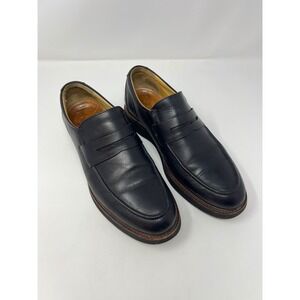 Samuel Hubbard Penny Loafer Mens 8.5 Black Leather Slip On Vibram Sole